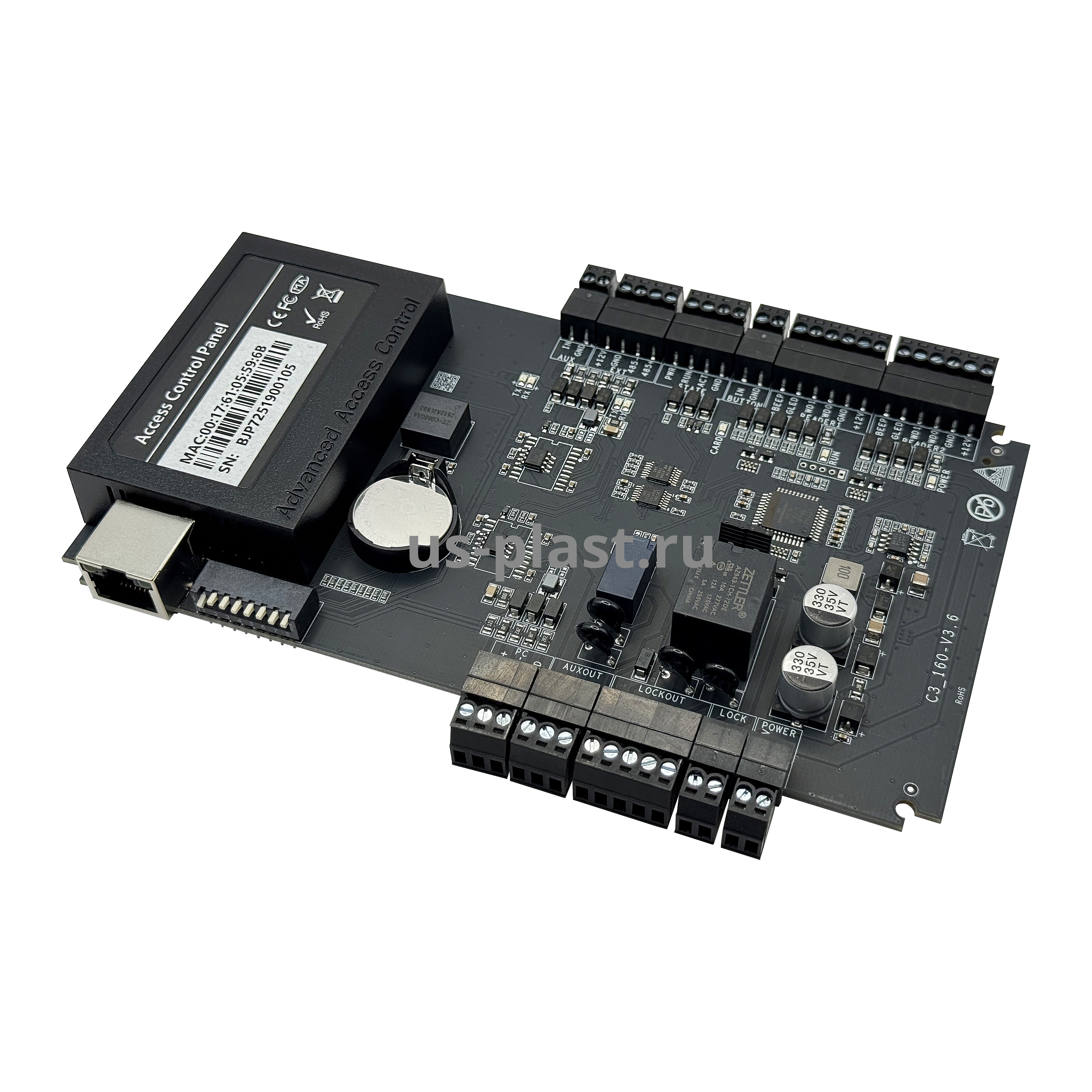 ZKTeco (TEMID) C3-100 Plus, сетевой контроллер СКУД для одной двери (двухсторонний доступ). Фото N4