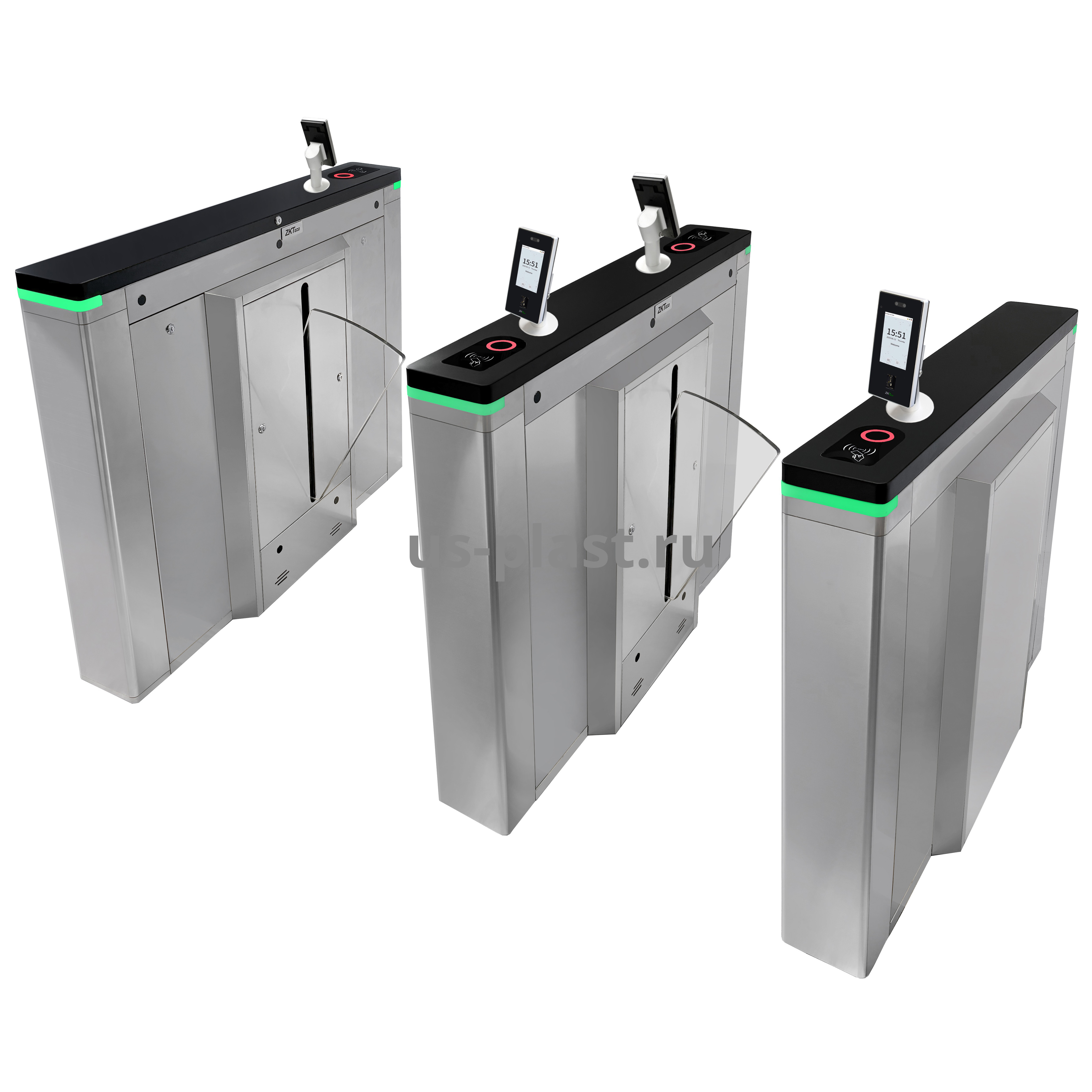 ZKTeco FBL702 (FACE-4FP) [EM] биометрический скоростной турникет с раздвижными створками. Фото N2