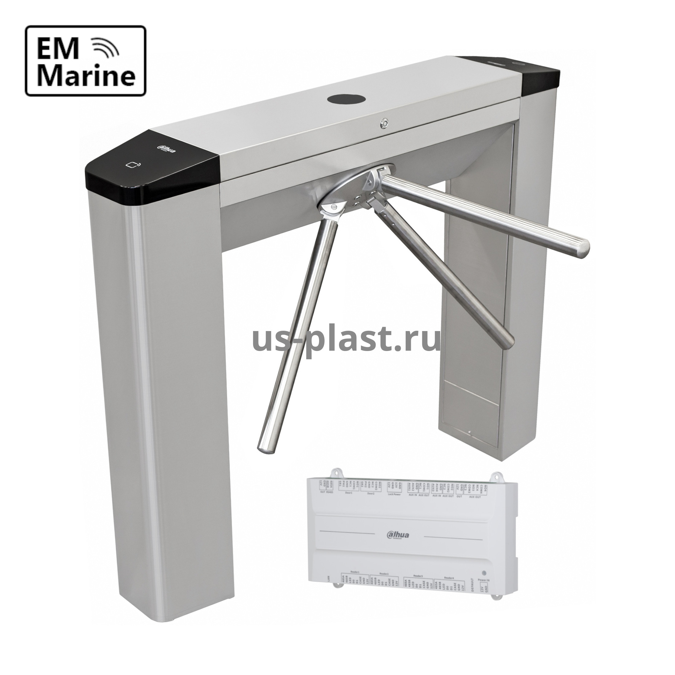Dahua DHI-ASGG120T-IFC [EM] комплект турникета-трипода с контроллером и считывателями карт EM-Marine