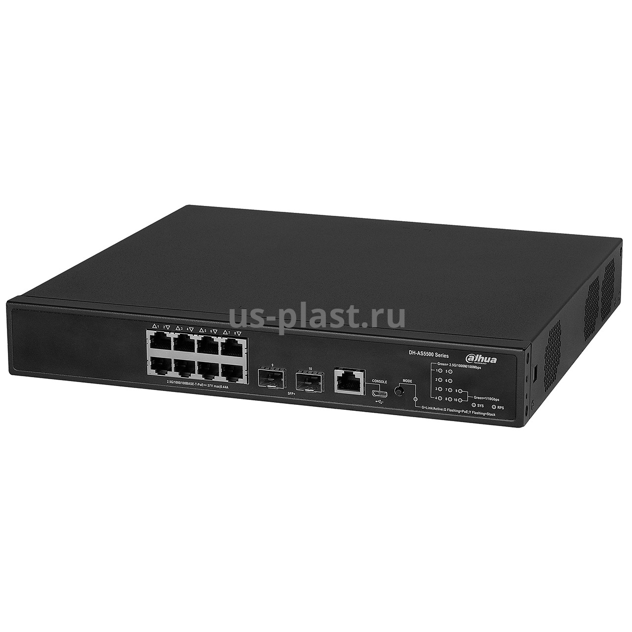 Dahua DH-AS5500-8MGT2XF-370, 8-портовый управляемый коммутатор c PoE