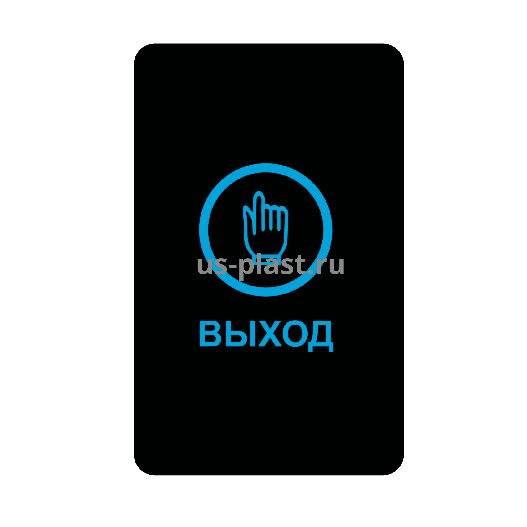 Накладная сенсорная кнопка выхода EB-11R (Black). Фото N2