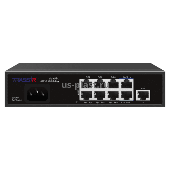 TRASSIR TR-NS1109-120-8PoE неуправляемый PoE-коммутатор