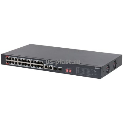 Dahua DH-S3226-24ET-375, неуправляемый коммутатор с PoE