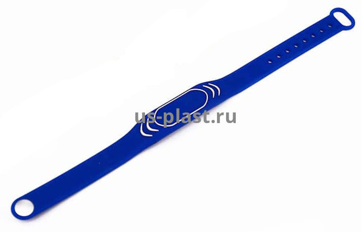 Силиконовый RFID браслет Mifare с застёжкой (TC-Blue). Фото N3