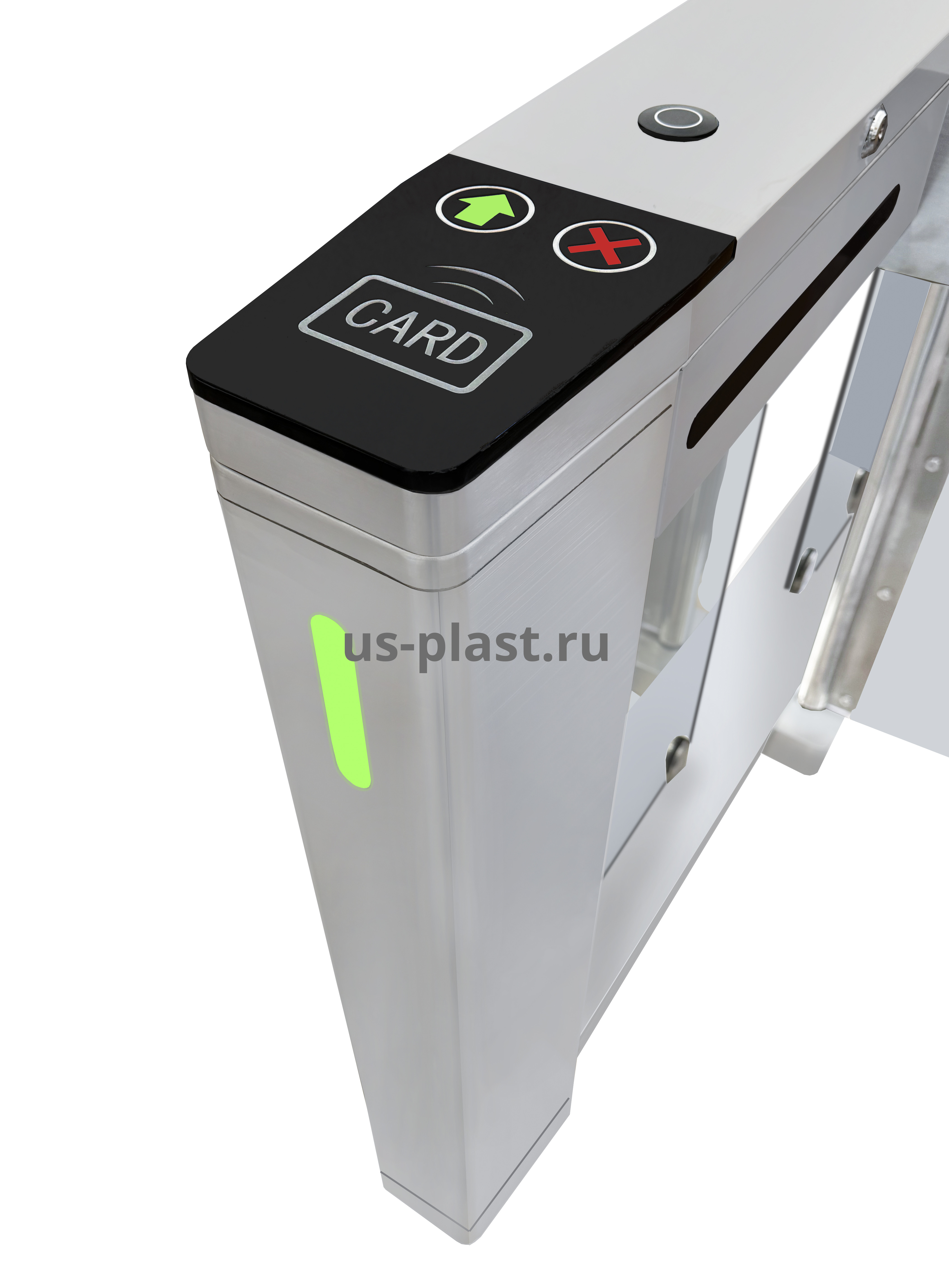 ZKTeco SBTL521 [EM/MF] (650 мм) распашной турникет со встроенными считывателями карт (центральный модуль). Фото N3