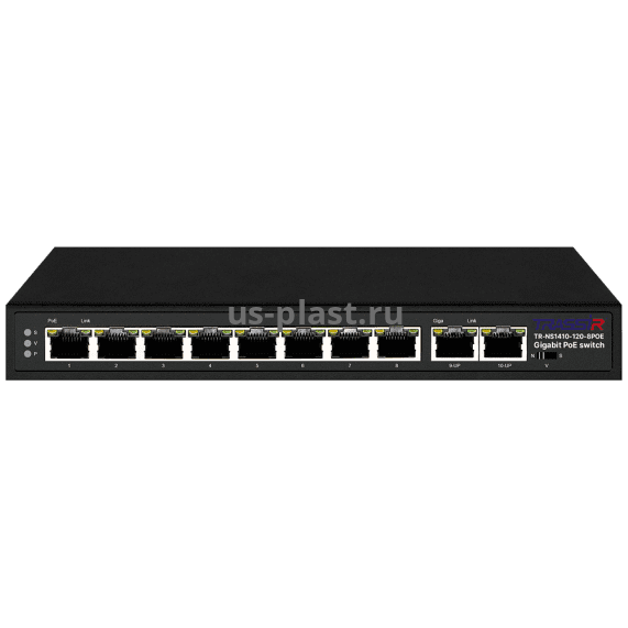 TRASSIR TR-NS1410-120-8POE неуправляемый PoE-коммутатор