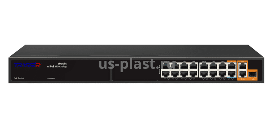 TRASSIR TR-NS11191S-285-16PoE неуправляемый PoE-коммутатор
