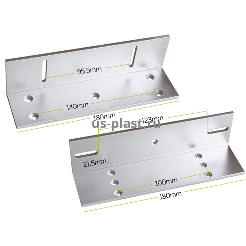 ZB-600 (Silver) крепление Z-образное для электромагнитного замка. Фото N2