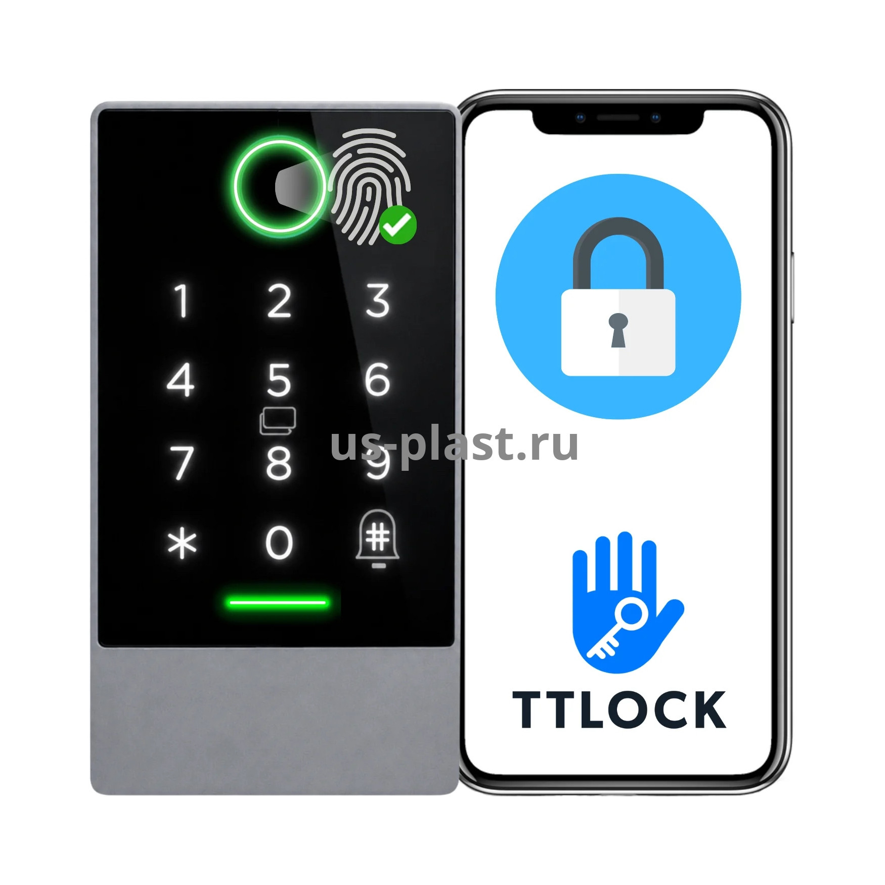 TTLock K3FW (Wi-Fi) биометрический контроллер доступа с распознаванием отпечатков пальцев и карт Mifare. Фото N4