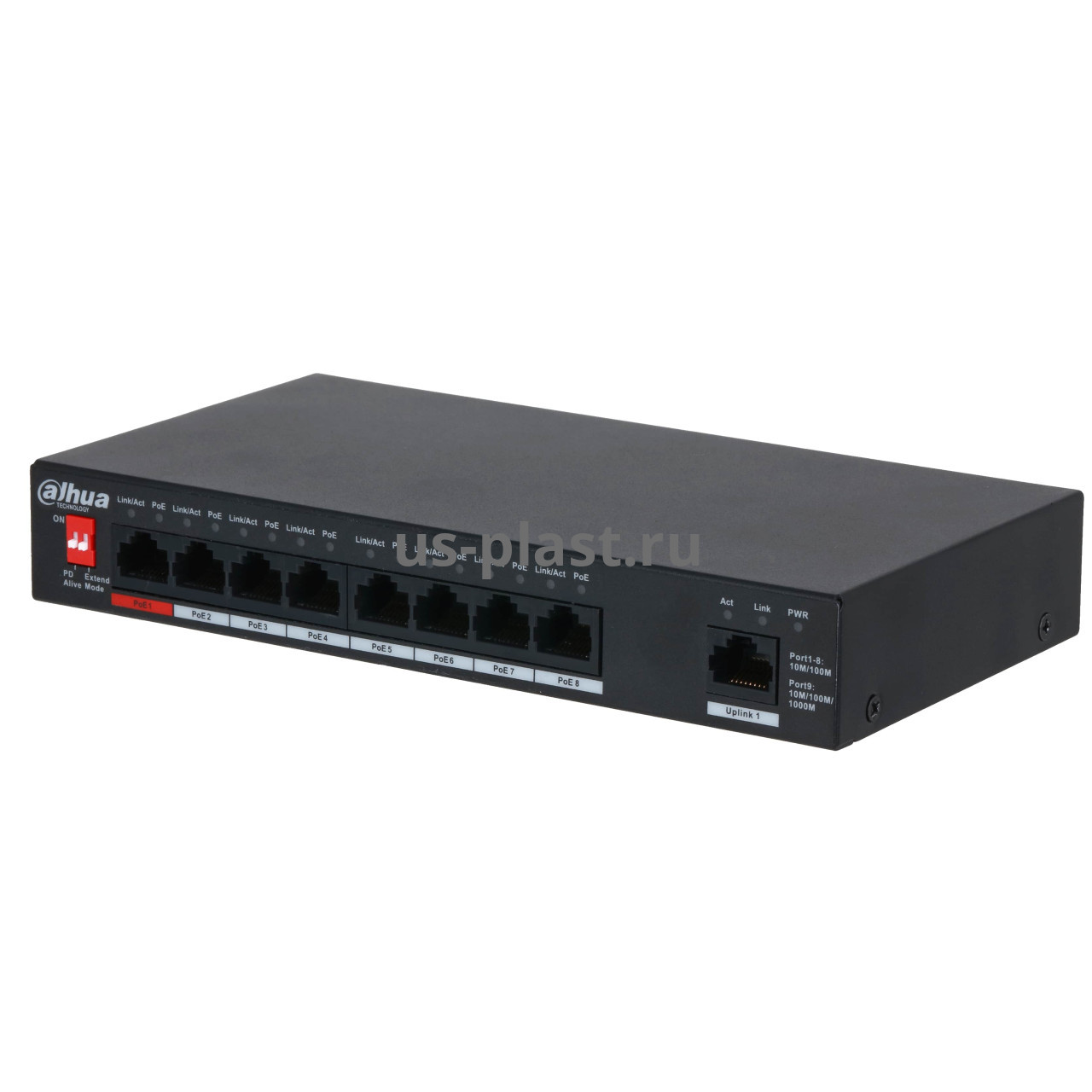 Dahua DH-PFS3009-8ET1GT-96, неуправляемый коммутатор с PoE