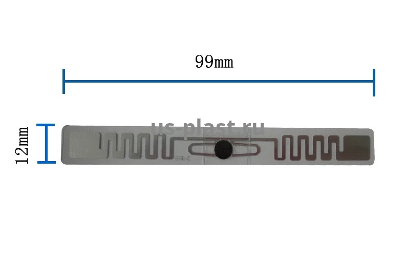UHF RFID метка-наклейка на стекло автомобиля H-TAG M4QT (99х12 мм) влагозащищенная. Фото N5