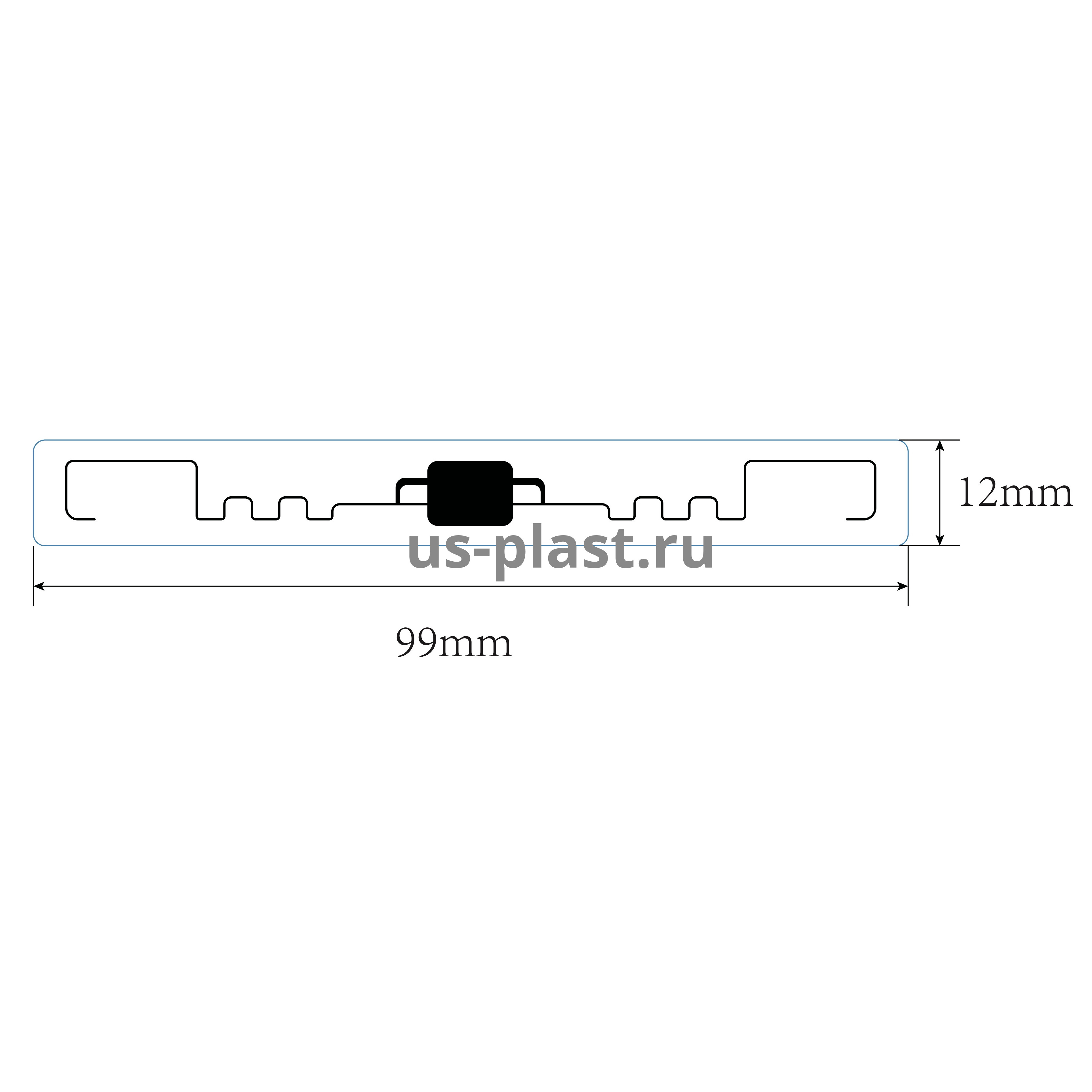 UHF RFID метка-наклейка на стекло автомобиля "Waterproof Tag" (99х12 мм) влагозащищенная. Фото N5