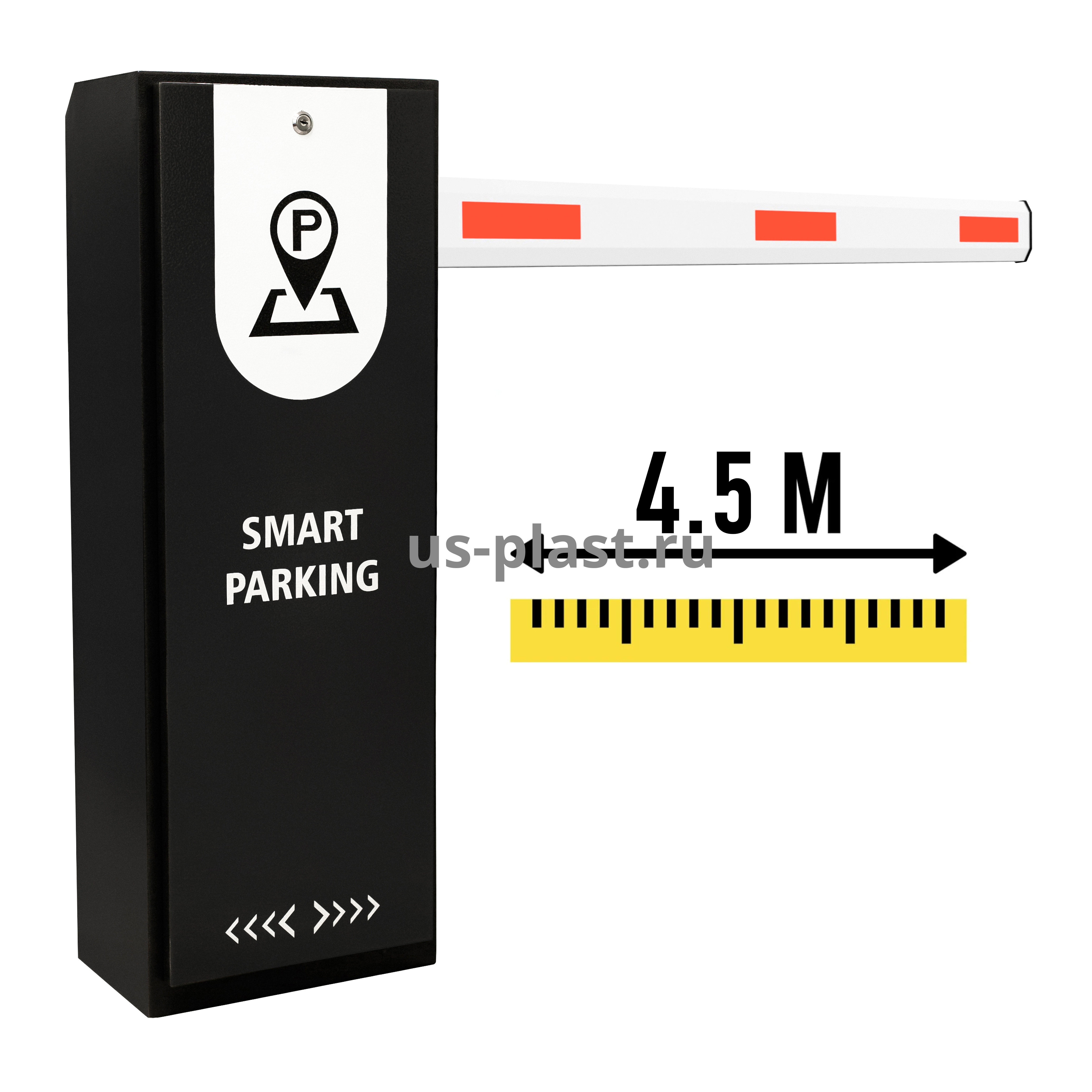 Автоматический шлагбаум BG-609 Black (4,5M) BATTERY с телескопической стрелой 4.5м и резервным питанием