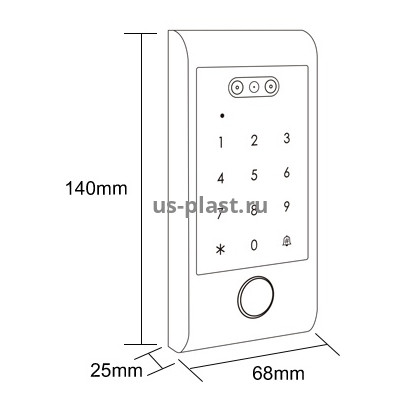 TTLock VF6 (Wi-Fi) (BLE) терминал доступа с распознаванием лиц, отпечатков пальцев и карт Mifare. Фото N5
