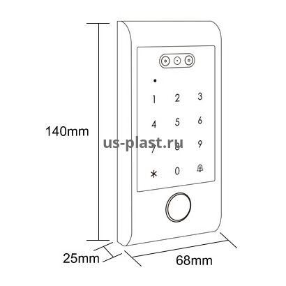 TTLock VF6 (Wi-Fi) (BLE) терминал доступа с распознаванием лиц, отпечатков пальцев и карт Mifare. Фото N5