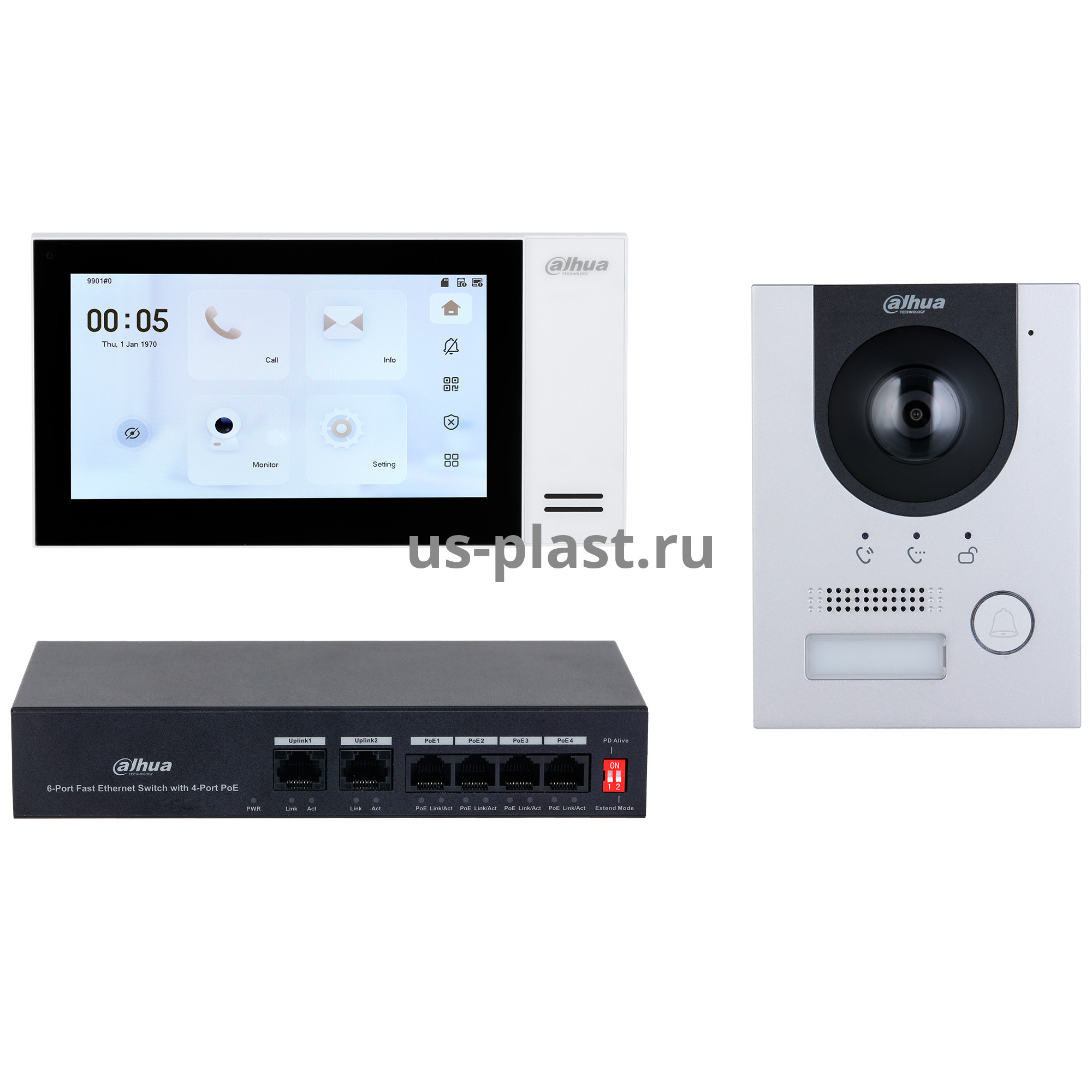 Dahua DHI-KTP01L(F), комплект IP домофона. Фото N2 в Санкт-Петербурге