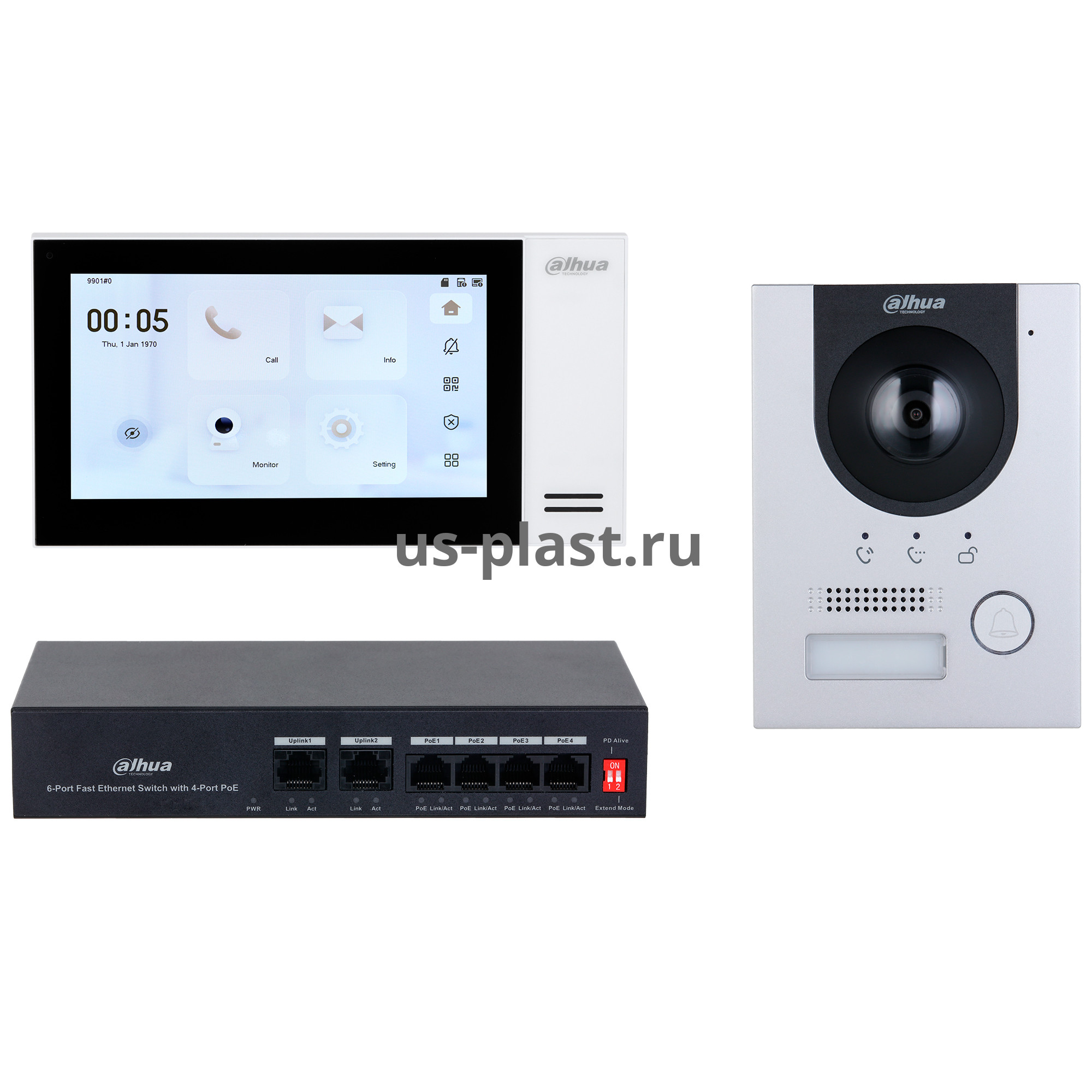 Dahua DHI-KTP01L(F), комплект IP домофона. Фото N2