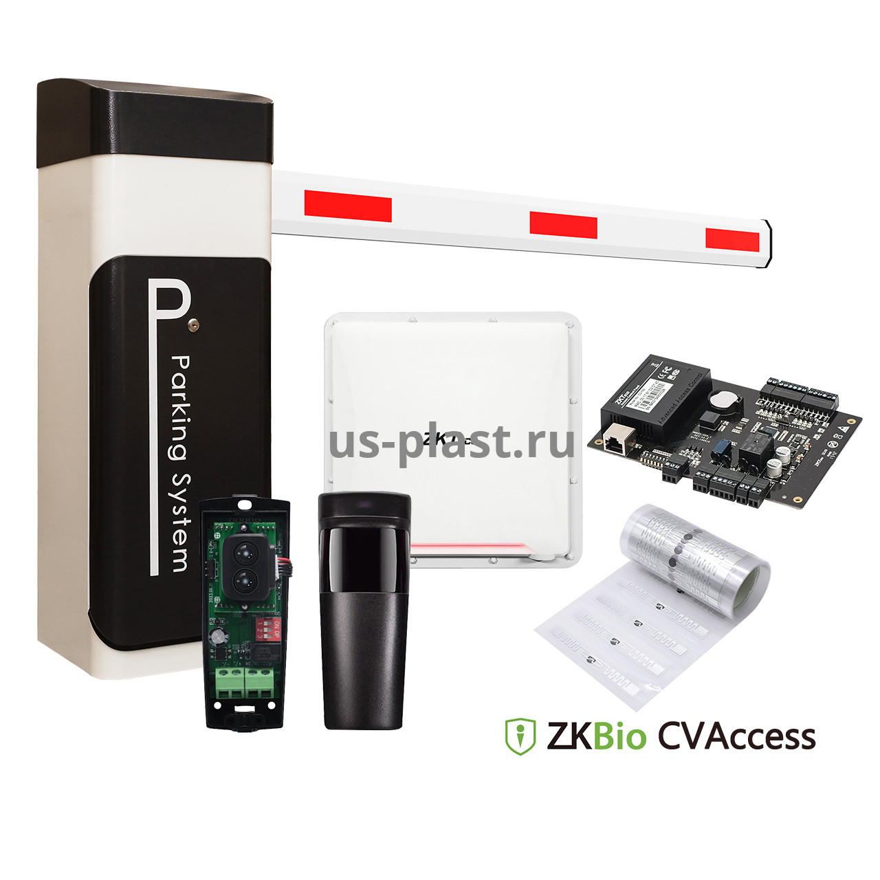 Комплект СКУД DZ-132KIT/UHF(PRO) с автоматическим шлагбаумом, UHF считывателями и метками дальней идентификации