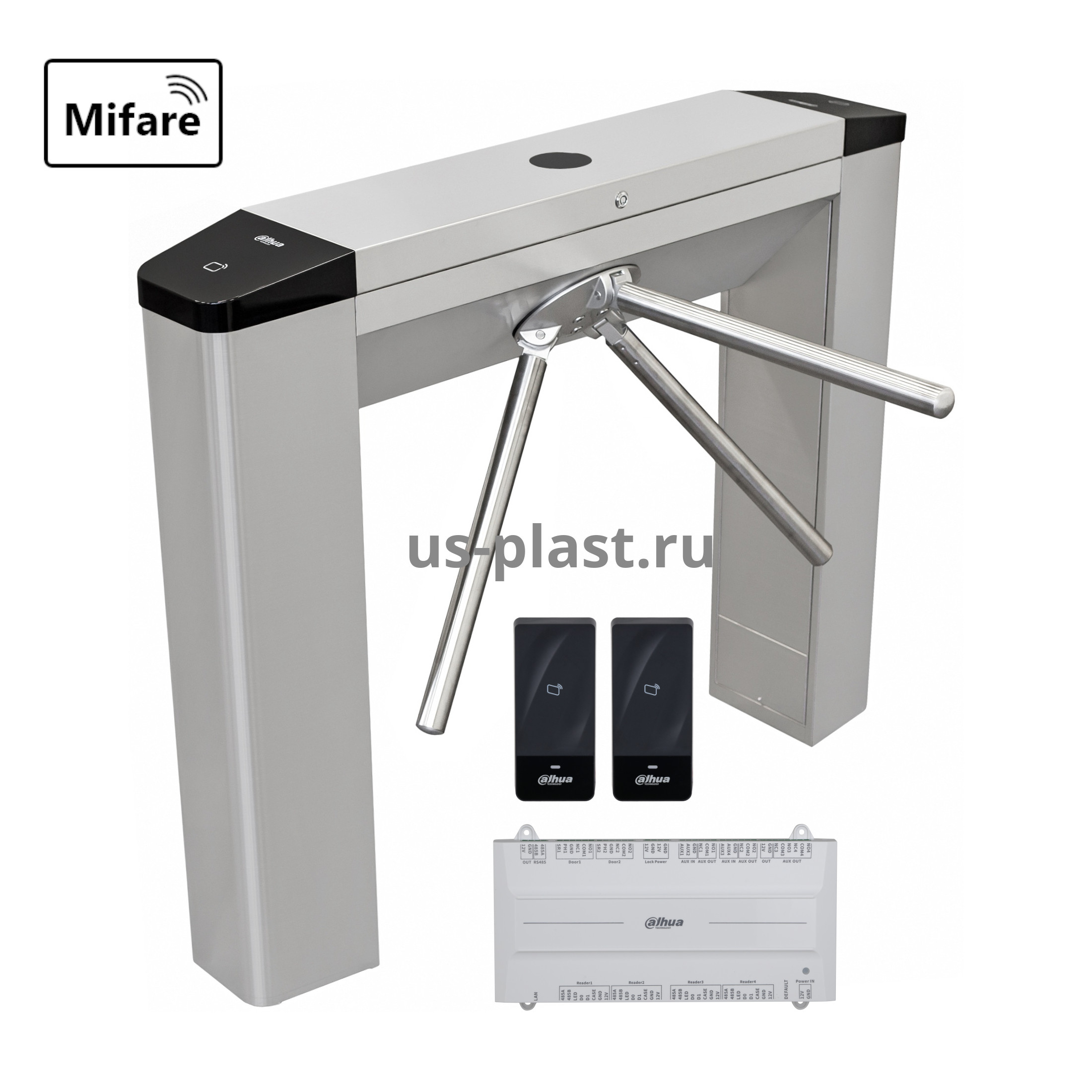 Dahua DHI-ASGG120T-IFC [MF] комплект турникета-трипода с контроллером и считывателями карт MIFARE