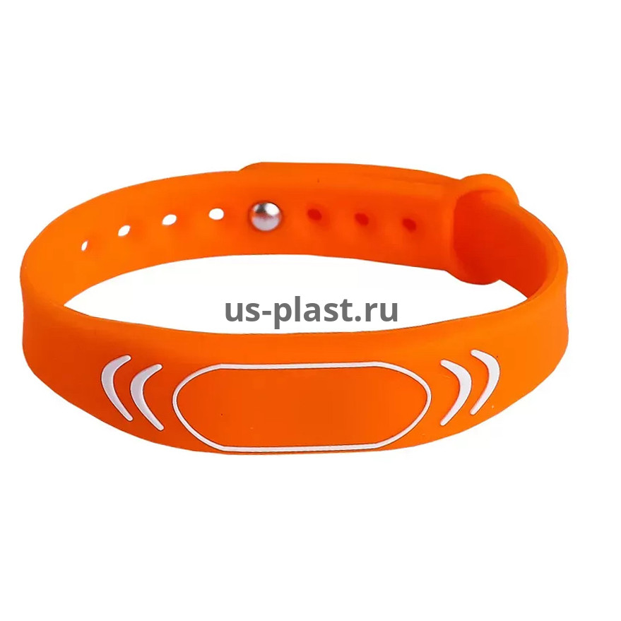 RFID браслет T5577 перезаписываемый (SPORT-TEMIC) ОРАНЖЕВЫЙ, с застёжкой