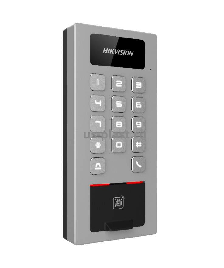 Hikvision DS-K1T502DBFWX, автономный терминал доступа со считывателем отпечатков пальцев и карт доступа MIFARE. Фото N2