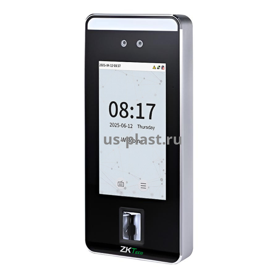 ZKTeco SpeedFace-V5L [EM/MF] [PALM] терминал распознавания лиц, отпечатков пальцев, ладоней и карт доступа. Фото N2