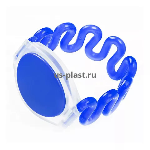 Пружинный RFID браслет Mifare 1K (СИНИЙ) диаметр 65 мм