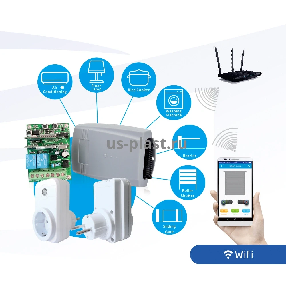 YET402WFR (V2.0) универсальный 2-х канальный радиоприемник c Wi-Fi модулем. Фото N7