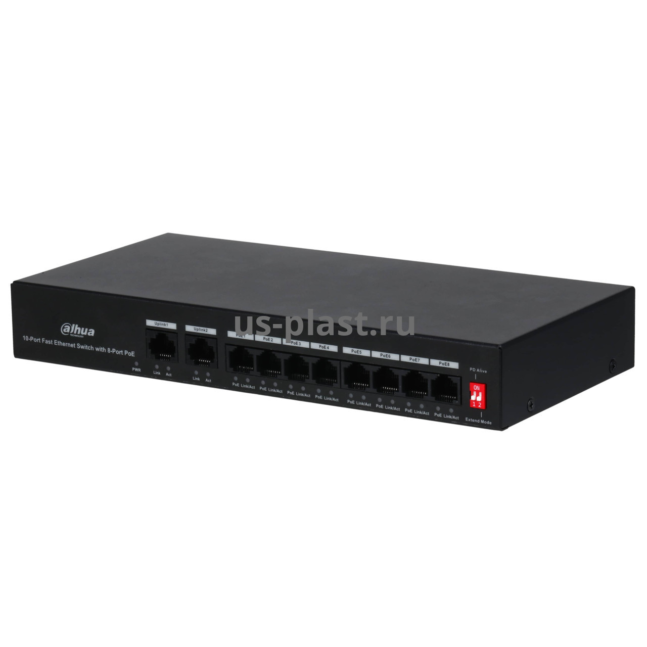 Dahua DH-PFS3010-8ET-65, неуправляемый коммутатор с PoE