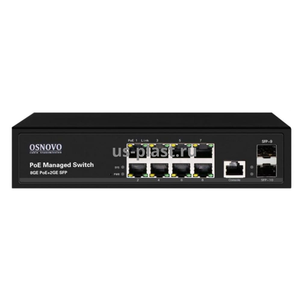 OSNOVO SW-80802/L(150W), управляемый PoE-коммутатор
