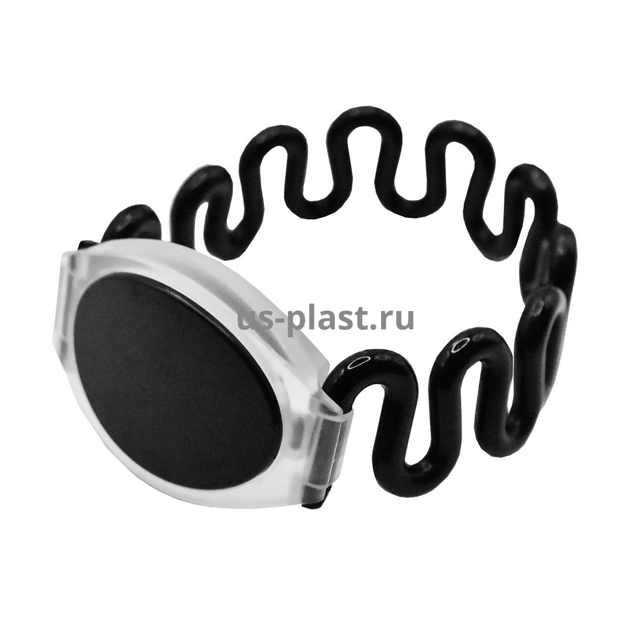 Пружинный RFID браслет-змейка T5577 (SP-TEMIC) ЧЕРНЫЙ, перезаписываемый