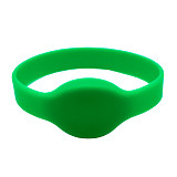Силиконовый RFID браслет MIFARE (OVAL) ЗЕЛЕНЫЙ, диаметр 65 мм