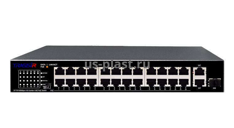 TRASSIR TR-NS1126-225-24PoE неуправляемый PoE-коммутатор