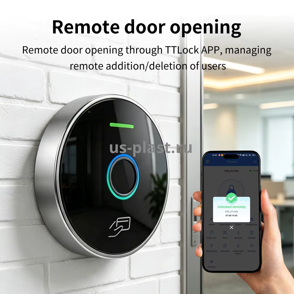 TTLock AN10F (Wi-Fi) (MF) уличный терминал доступа со считывателем отпечатков пальцев и карт Mifare. Фото N4