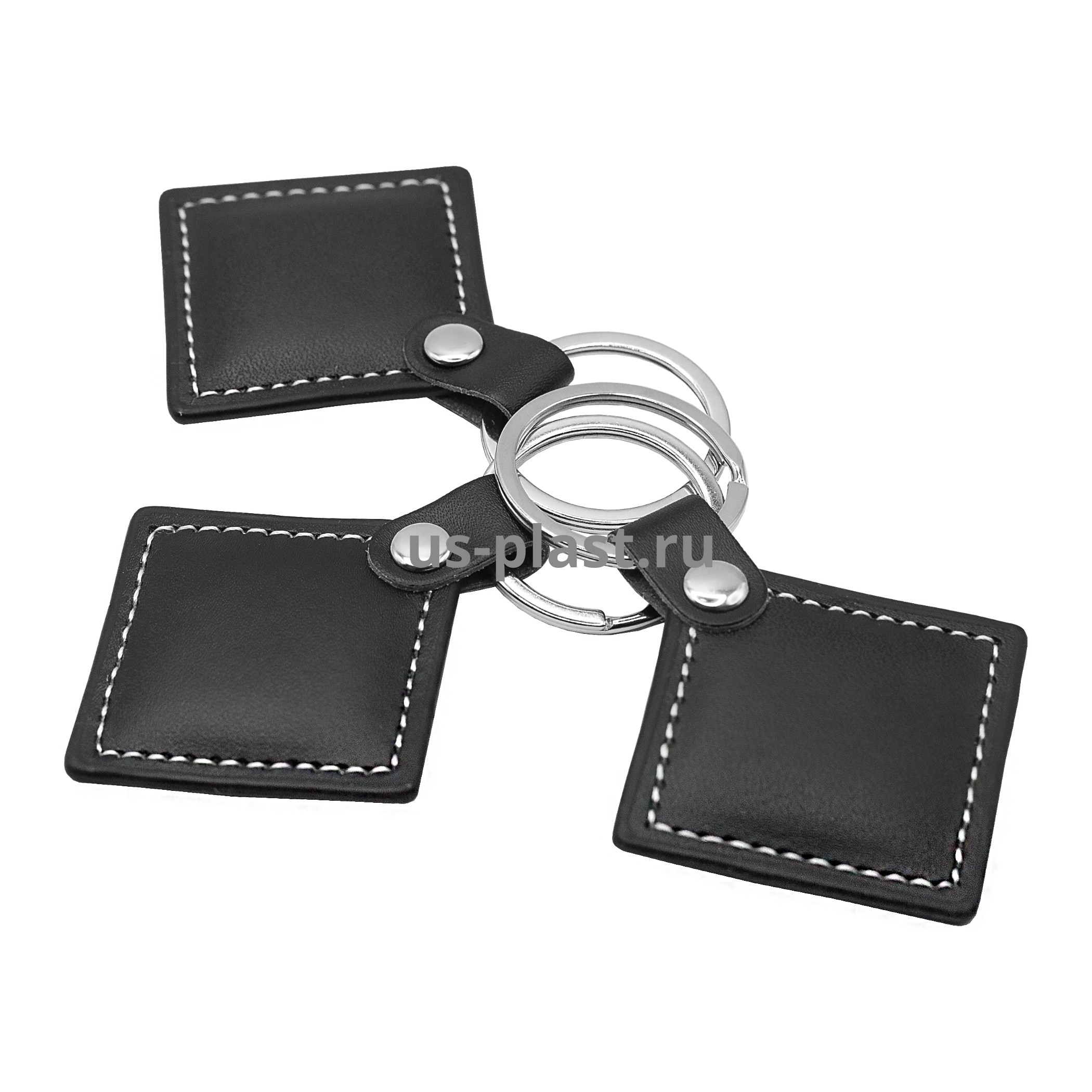 Комбинированный кожаный RFID брелок EM-Marine+Mifare 1K "STANDART" ЧЕРНЫЙ. Фото N3