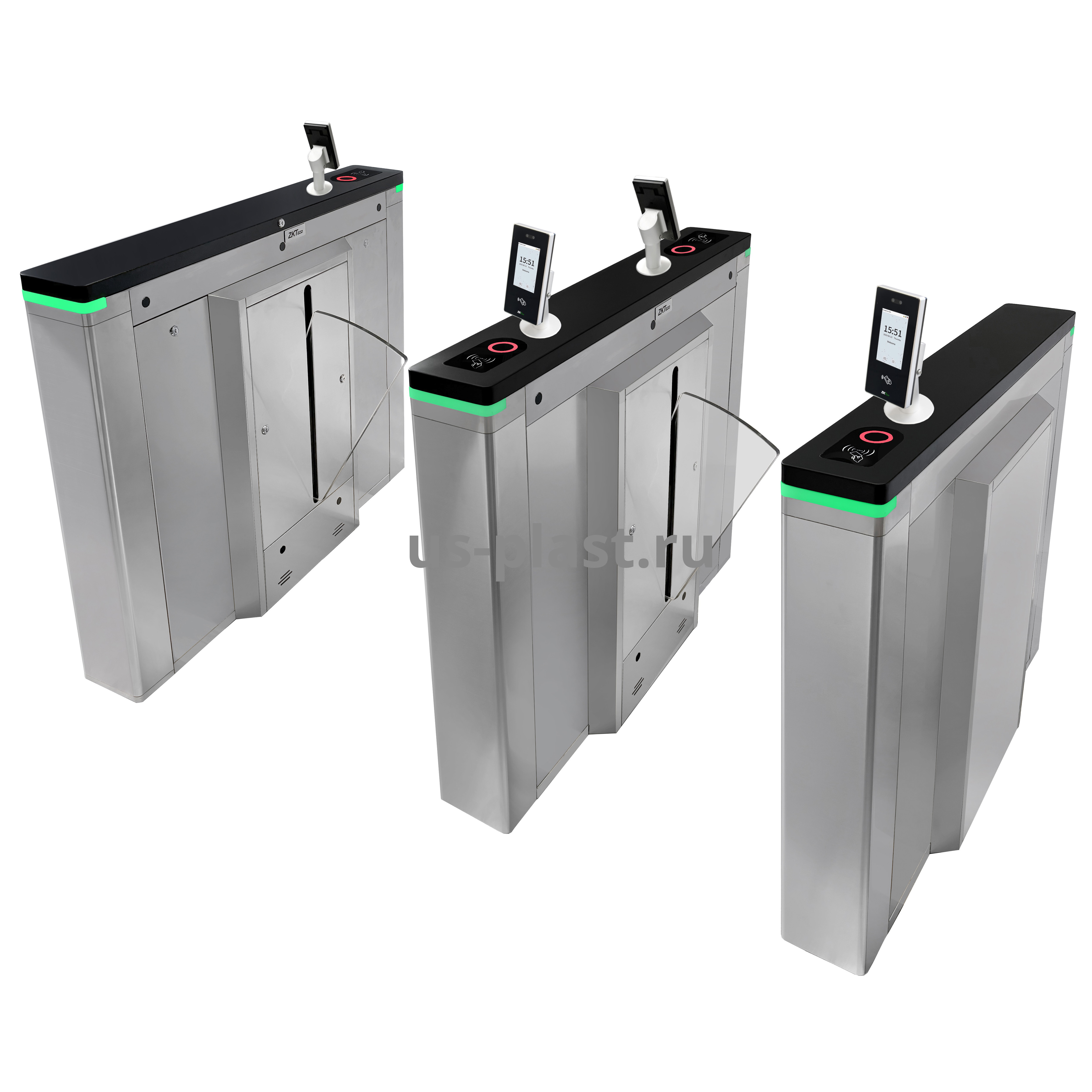 ZKTeco FBL702 (FACE-4) [MF] биометрический скоростной турникет с раздвижными створками. Фото N2