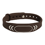 Силиконовый RFID браслет MIFARE (SPORT) КОРИЧНЕВЫЙ, с застежкой