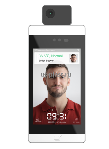 Uface 8-H Temp, биометрический терминал распознавания лиц со встроенным тепловизионным модулем