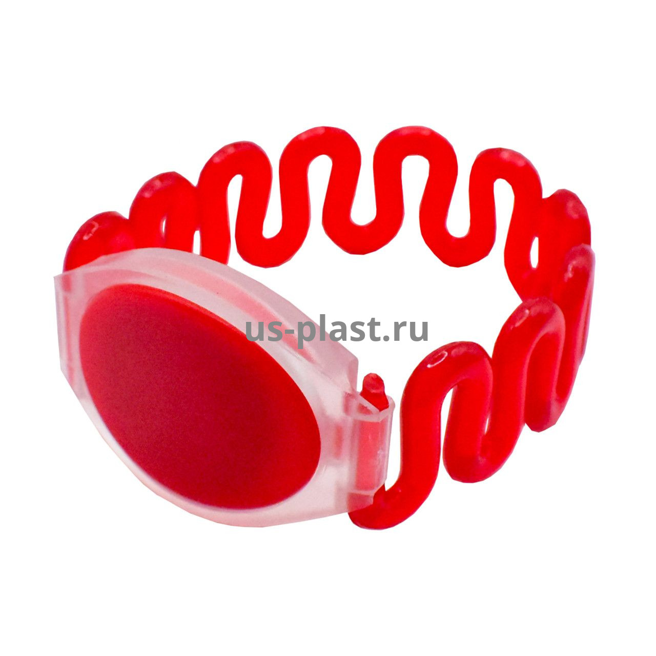 Пружинный RFID браслет-змейка T5577 (SP-TEMIC) КРАСНЫЙ, перезаписываемый