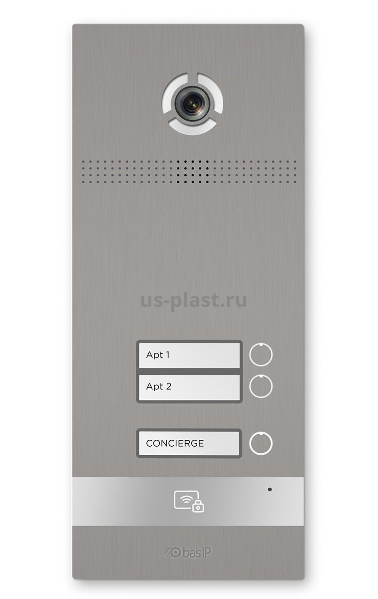 BAS-IP BI-02FB Silver, многоабонентская вызывная панель IP-домофона