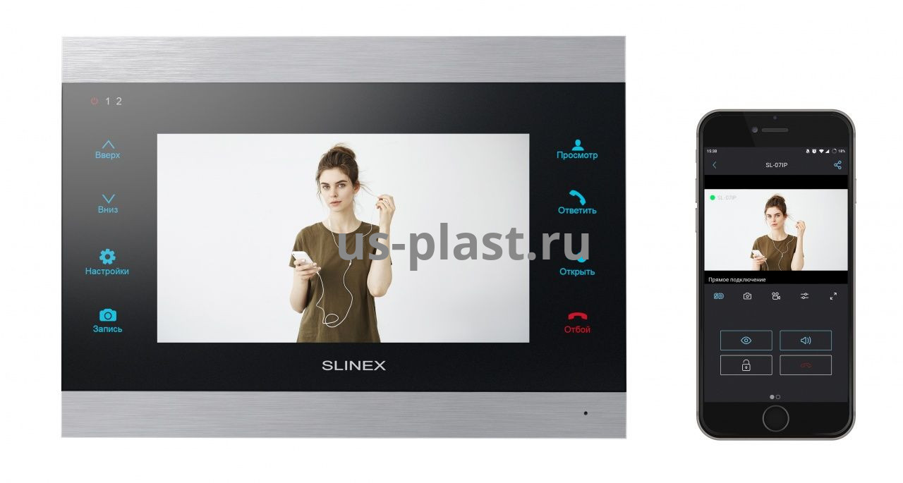 Slinex SL-07IP (Silver+Black), видеодомофон с Wi-Fi. Фото N2
