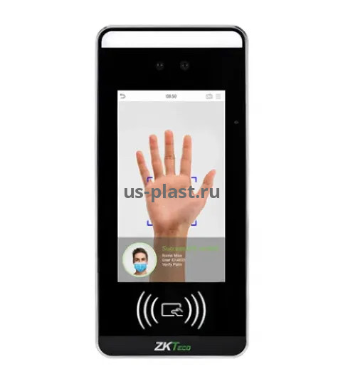 ZKTeco SpeedFace-V5L-RFID [EM] [PALM] терминал с распознаванием лиц, ладони и карт EM-Marine. Фото N2
