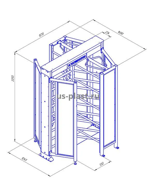Ростов-Дон ПР1С/3М2 (0886) полноростовой роторный турникет. Фото N2